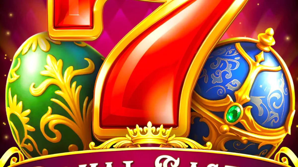 Tampilan visual mewah slot Royal Easter dengan telur Fabergé dan taman istana